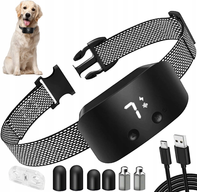 2 X Protištěkací Elektrický Obojek Pro Psa Led