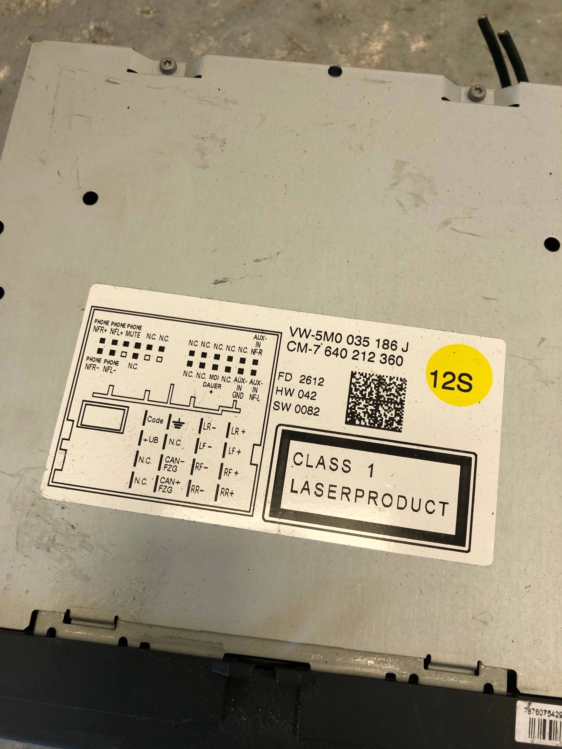 RADIO CD VW GOLF VI plus 5M0035186J