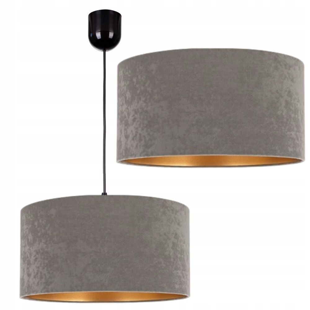 Stropní Svítidlo Velké Stínidlo Semiš Velur 40 CM E27 Led barvy