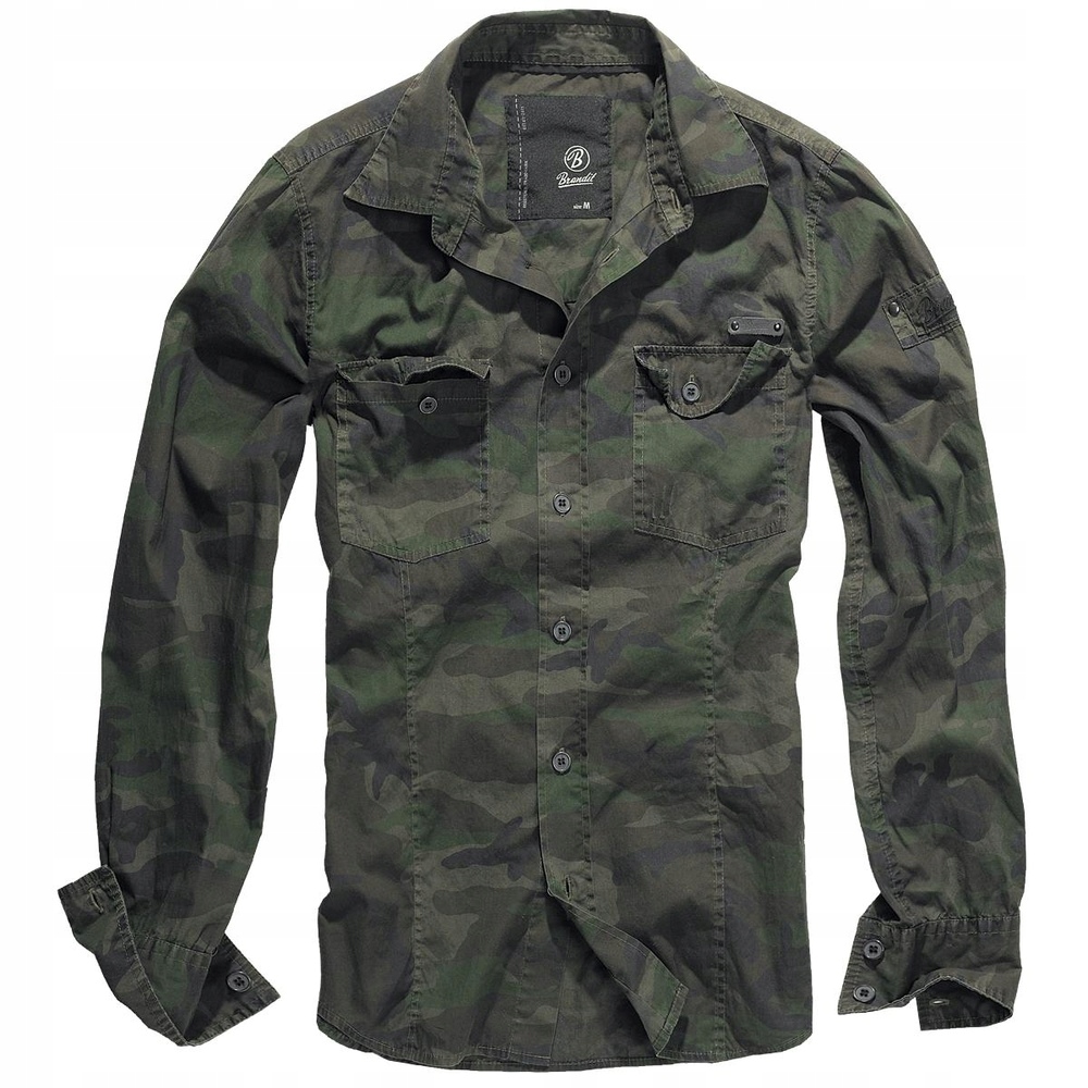 Brandit pánská ležérní košile SlimFit Shirt s dlouhým rukávem, slim bavlna, velikost