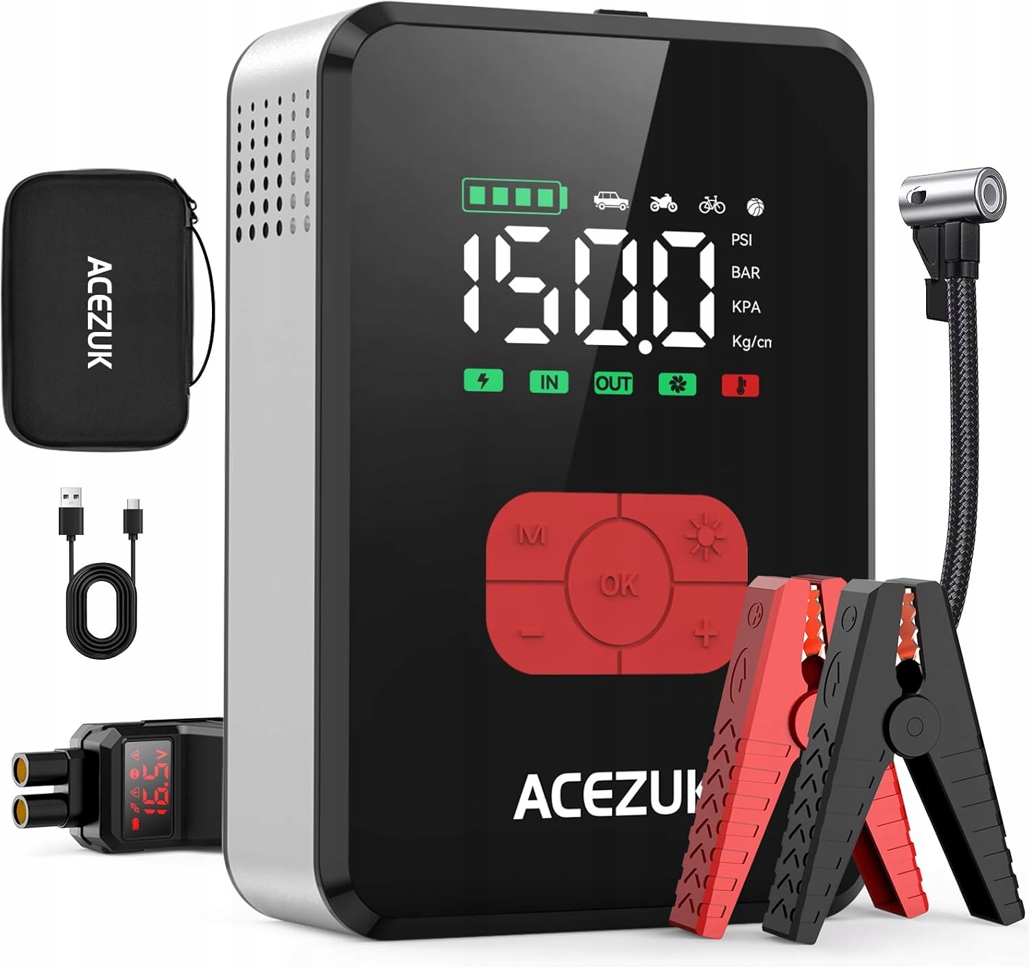 Štartovacie Zariadenie Do Auta 6000A Štartovanie Jump Starter Powerbank 12V
