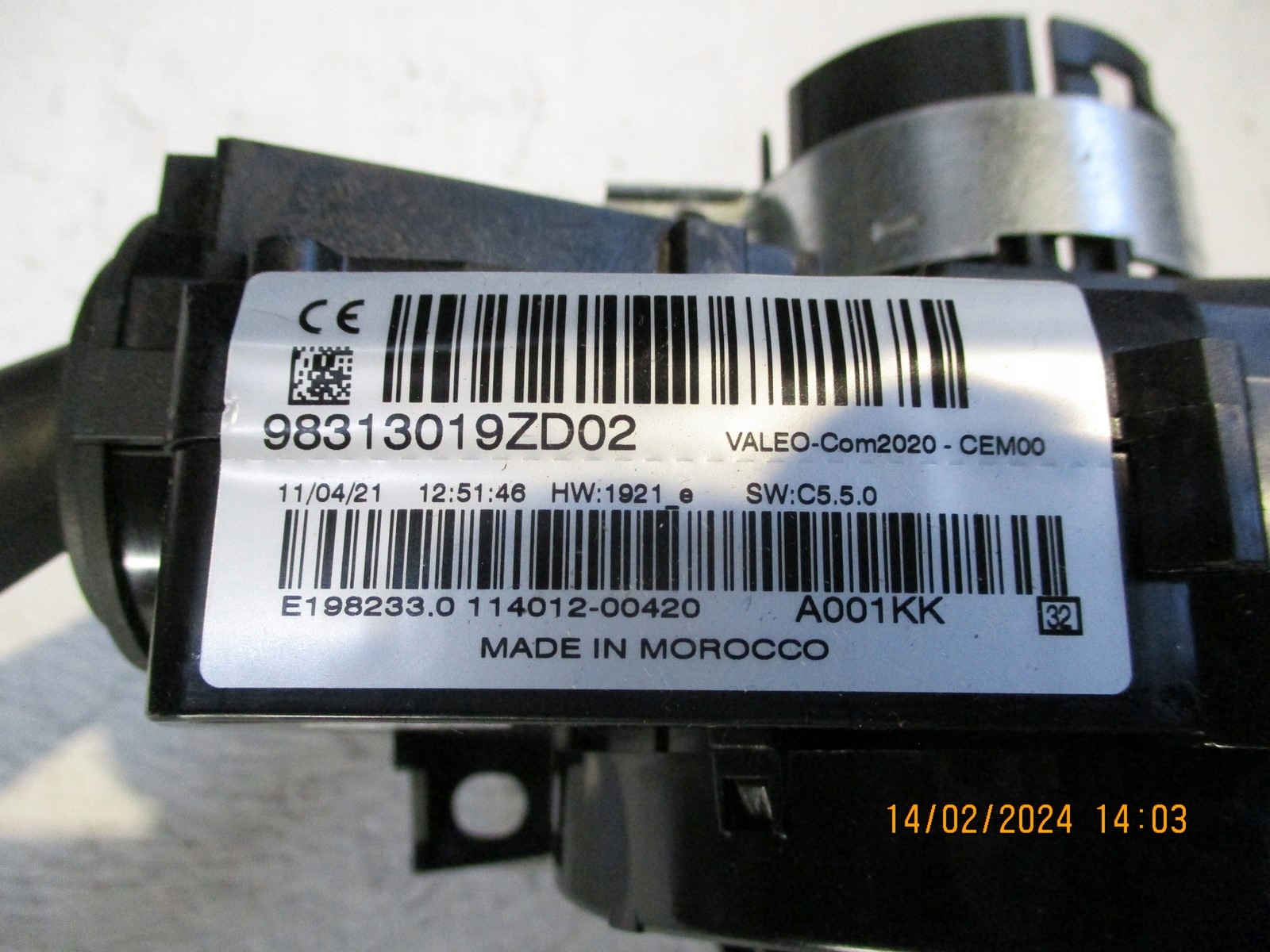 DEVIO LUCI TERGICRISTALLO TERGI CITROEN DS4 98313019ZD