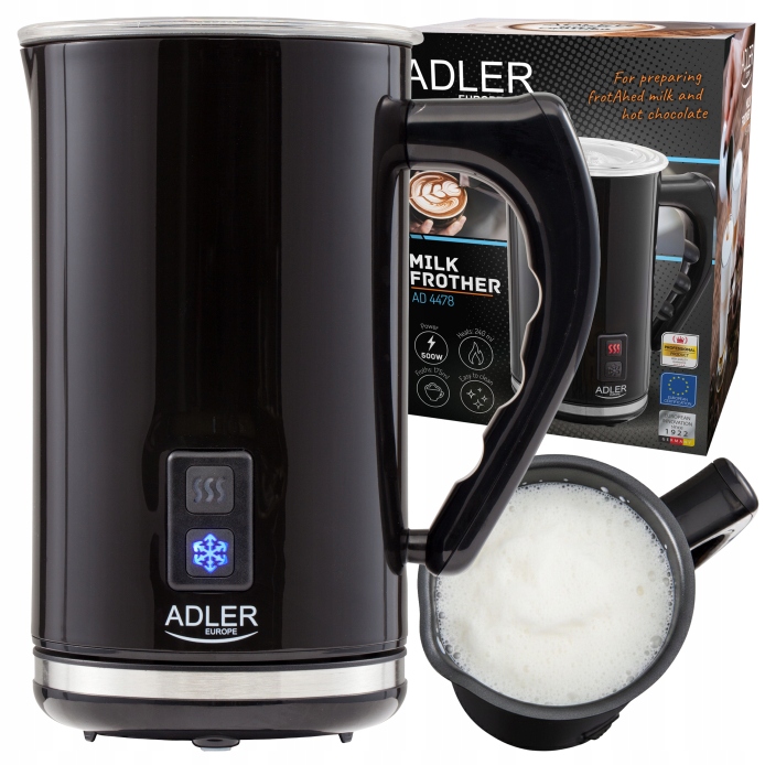 Elektrický Napěňovač Mléka S Vyhřívaným Mixérem A Šlehačem 500 W Strix Adler