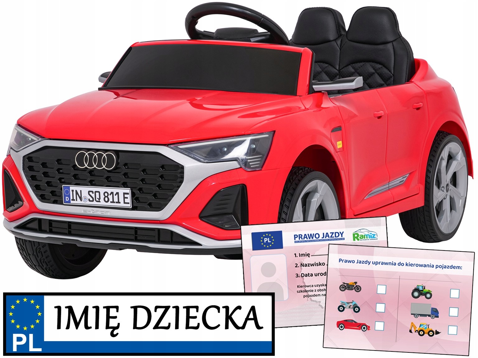 jeździk na akumulator Audi SQ8 pilot dla rodzica Mocne Pierwsze Autko