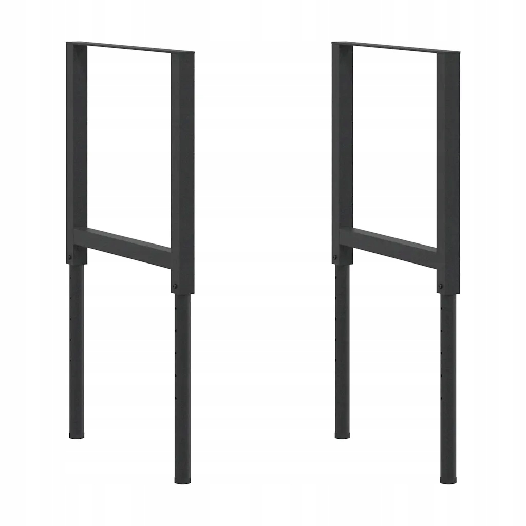 Regulovatelný rám pracovního stolu, kovový, černý, 55 x (69-95,5) cm
