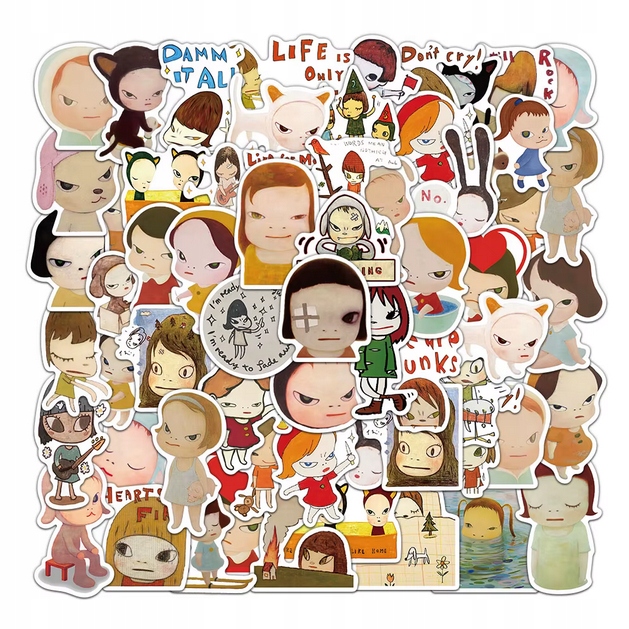 Sada samolepiek Yoshitomo Nara Nálepky Japonsko - 50 kusov