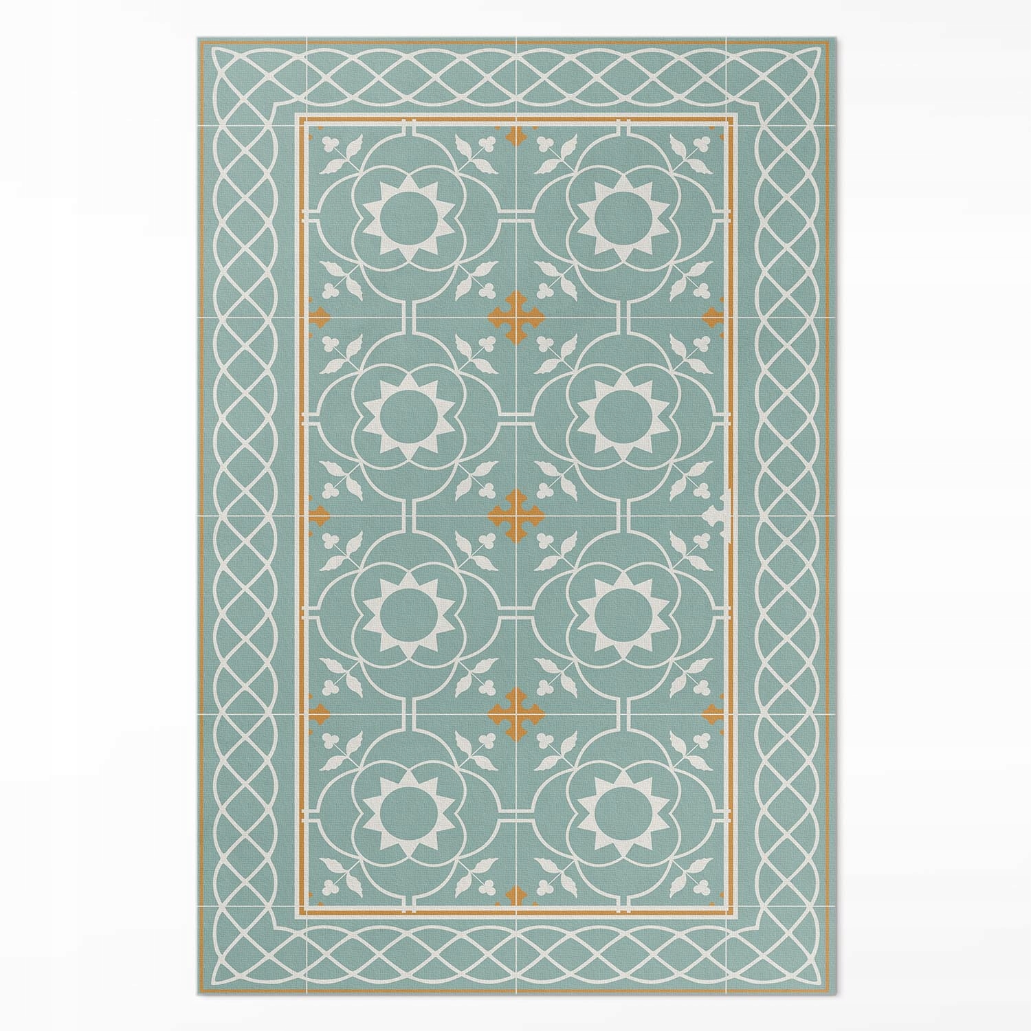 Vinylový koberec do kancelárie Vintage symetria dekoračné dlaždice XXL 150 x 225 cm