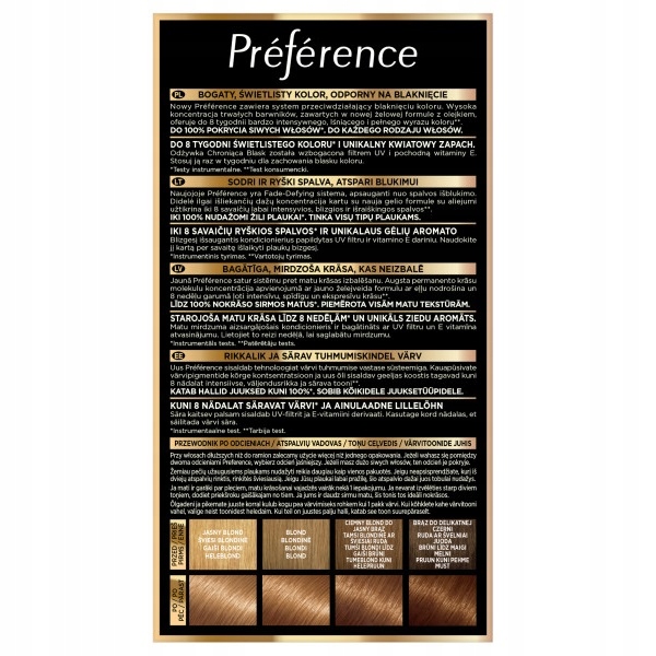 Preference Gel Barva. 7.3 Zlatá Blond /891300