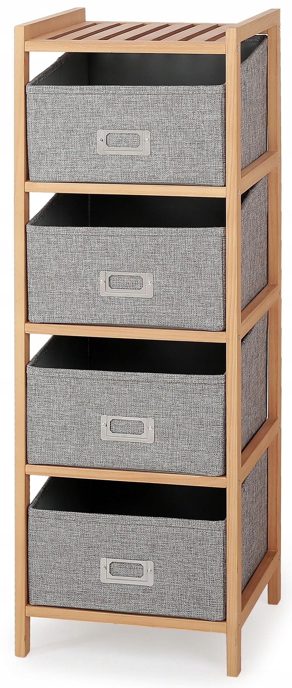 REGAŁ ŁAZIENKOWY WYSUWANY AMADIO DĄB NATURALNY POPIELATY Marka Halmar