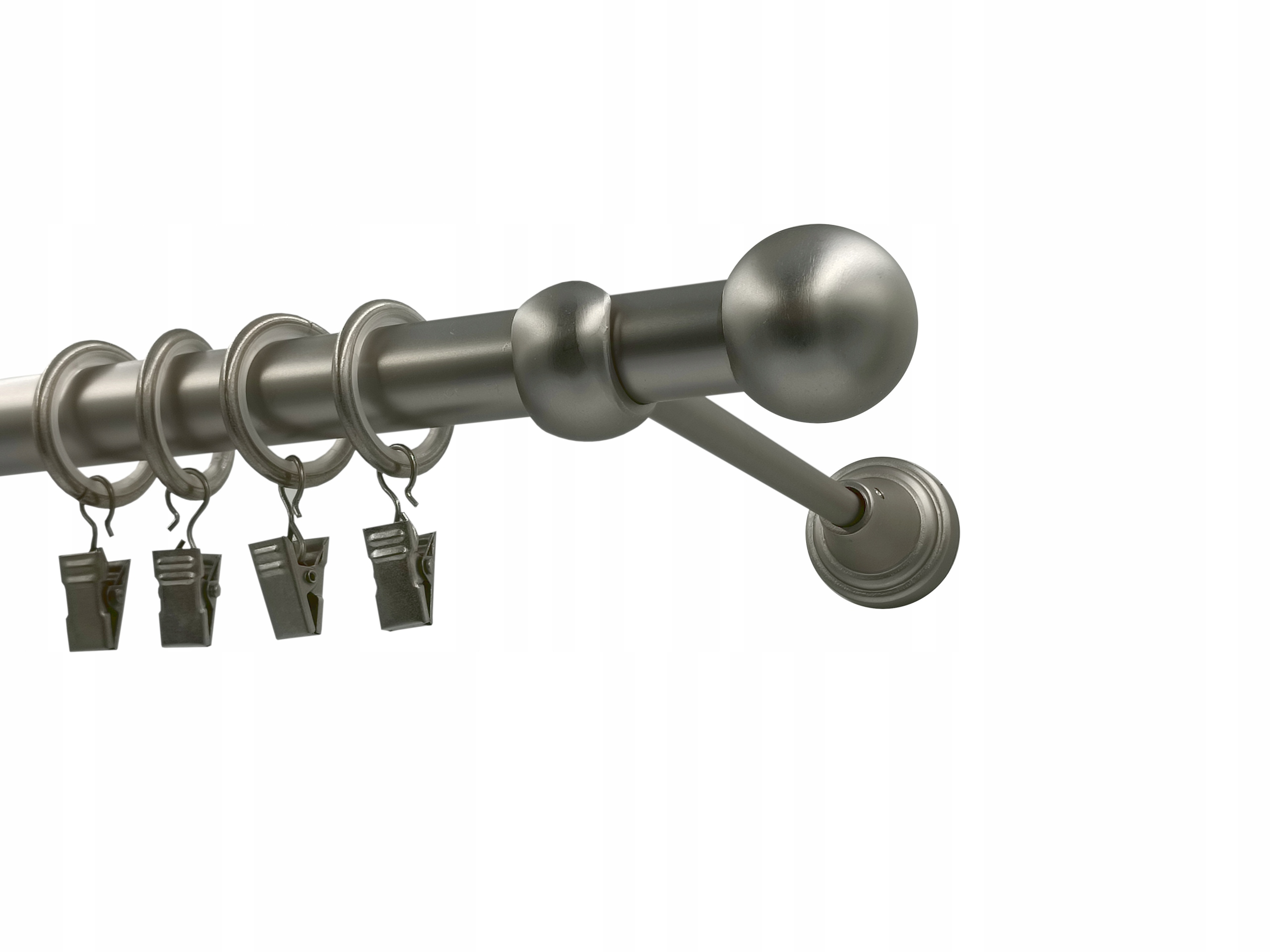 Garnýž Kovový 19mm MIX výběr Koncovek Satén 300cm galvanizovaný