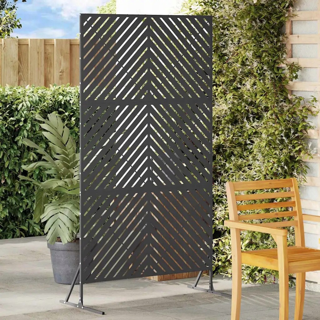 vidaXL Obrazovka pro soukromí 100 x 50 x 180 cm Ocel Černá