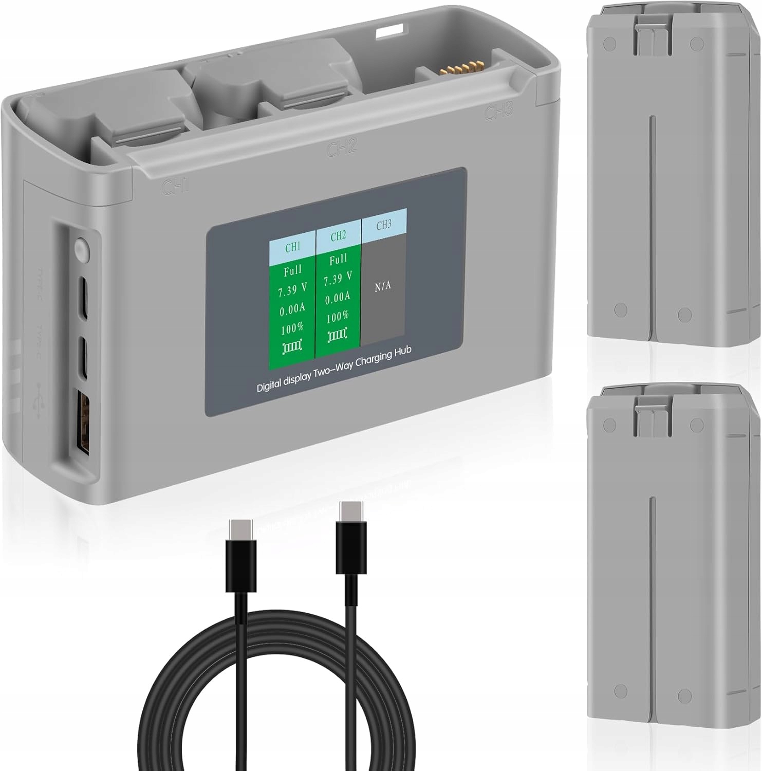 Ładowarka HUB dron DJI Mini SE/2 3aku LCD kolor