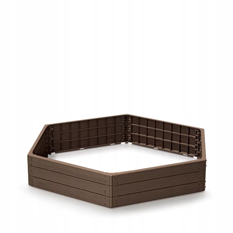 Rabata ogrodowa sześciokątna Base Woody 150x130x25cm cegła
