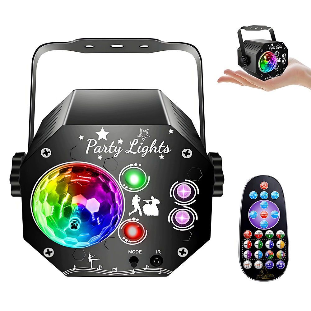 Laserový Projektor Diskotéková Lampa 3D Disco Rgb Párty Stroboskop