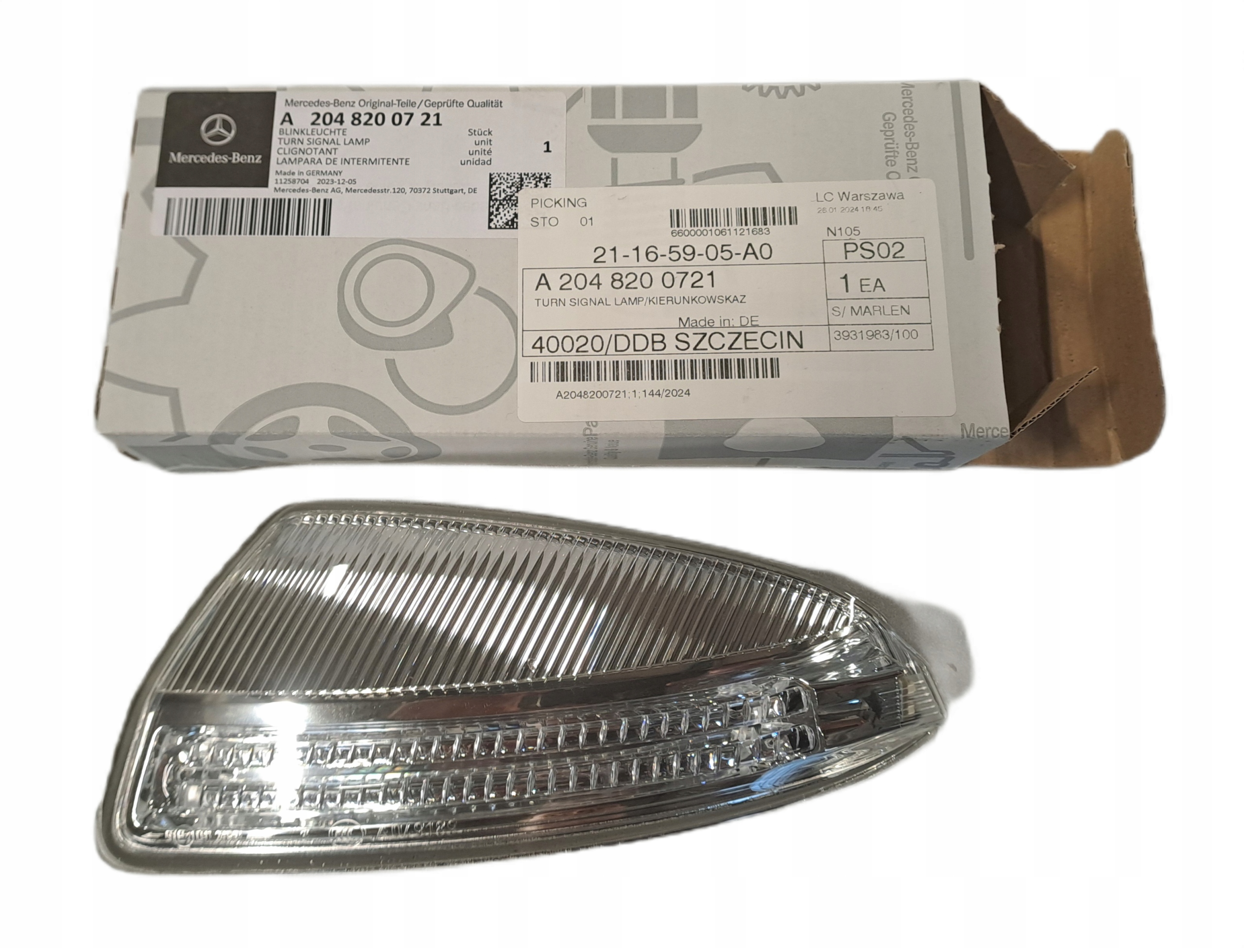 KIERUNKOWSKAZ LUSTERKA LEWY MERCEDES W204 W639