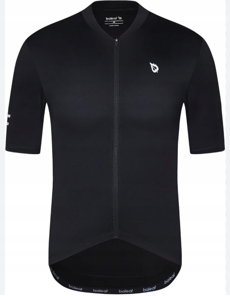 Baleaf męska koszulka rowerowa z krótkim rękawem Czarna 2XL Kieszenie UP50+