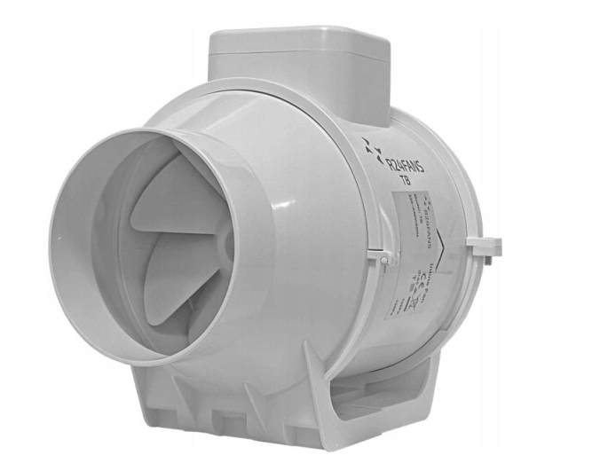 Axiální kanálový ventilátor 218 m3/h TBS125 2-rychlostní kuličkové ložisko 125 mm