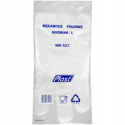 

Rękawice Rękawiczki Foliowe Zrywki Hdpe R.l 100SZT