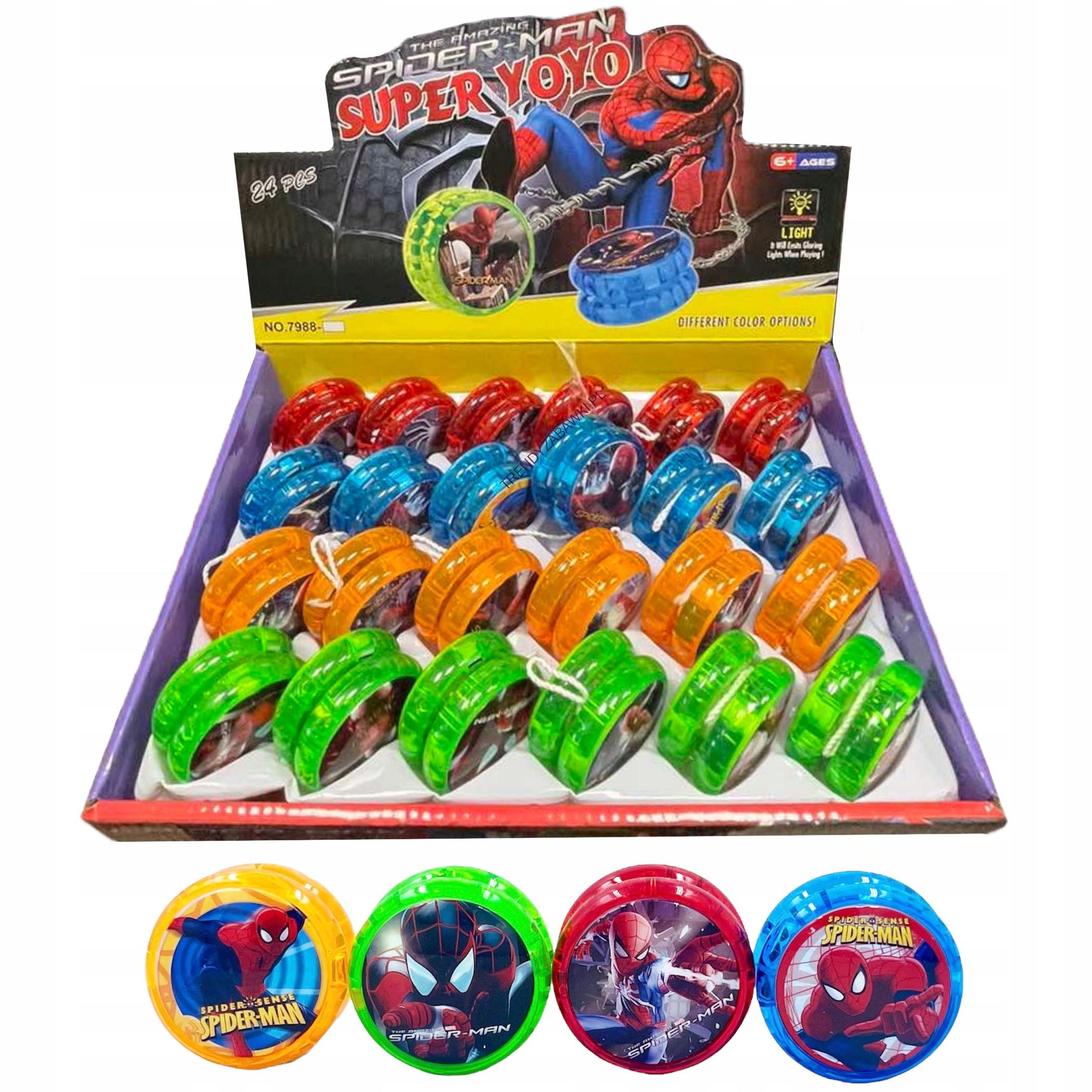 JOJO SPIDER-MAN ŚWIECĄCE YOYO ZABAWKA NA PREZENT DLA DZIECI Marka Trifox