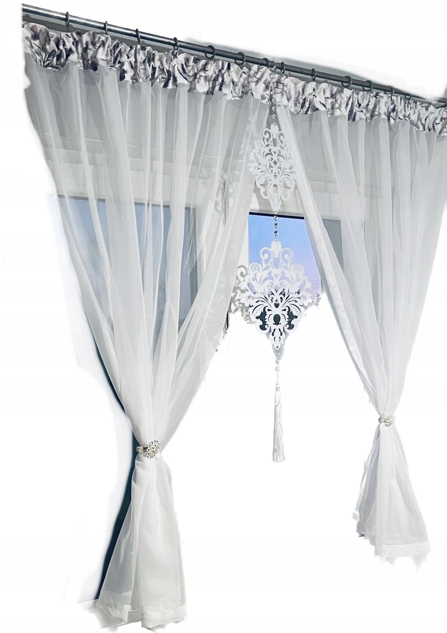 

Firana Lawenda Woal Biały Wiosna 145x150 Kokon