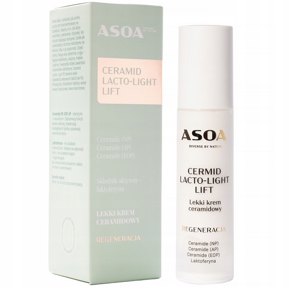 Asoa Ceramid Lacto-Light Lift lehký ceramidový krém 50 ml