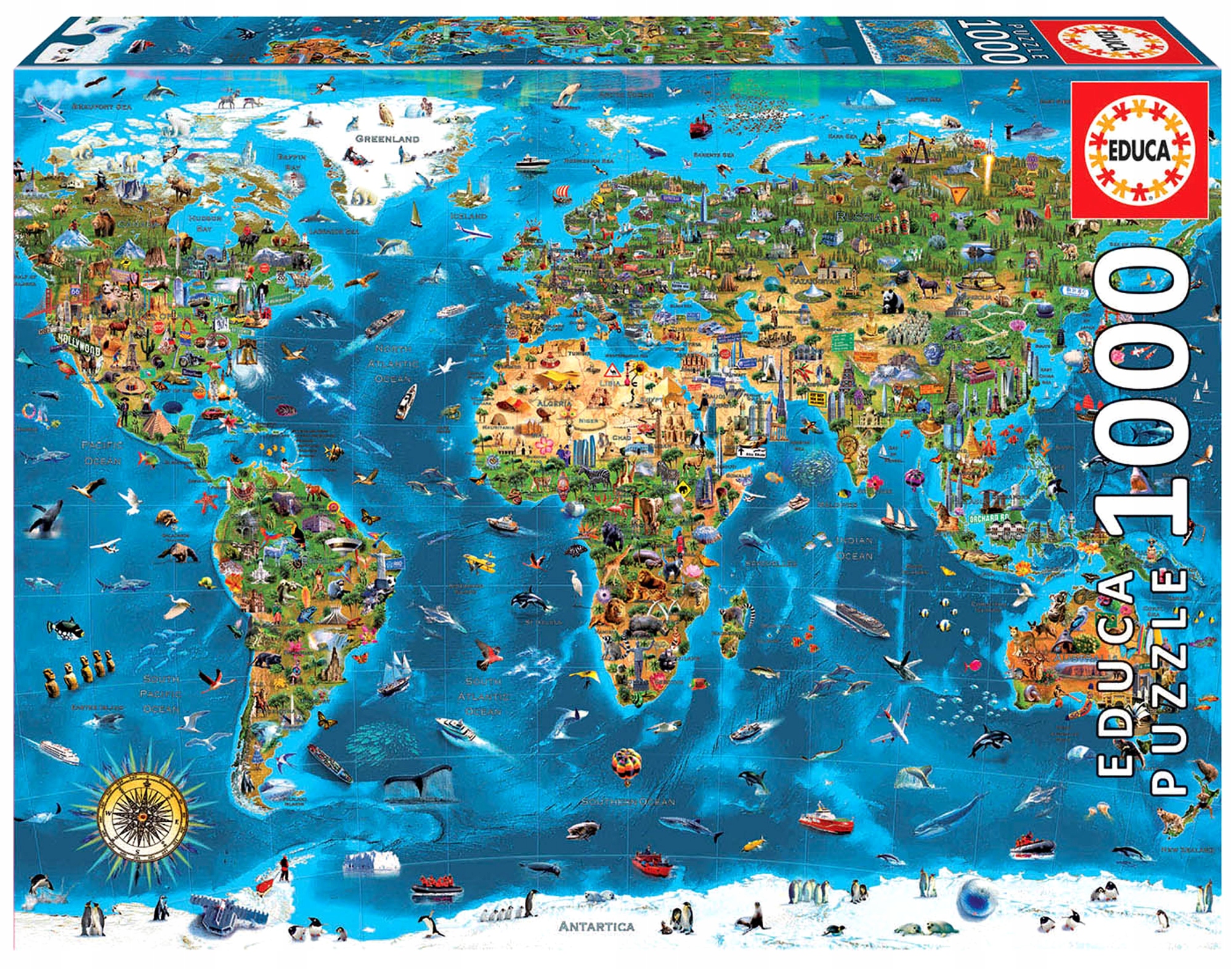 

Educa Puzzle 1000 el. Cuda świata