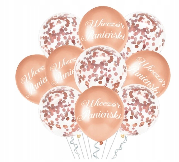 

Zestaw Balony Wieczór Panieński Rose Gold Mix