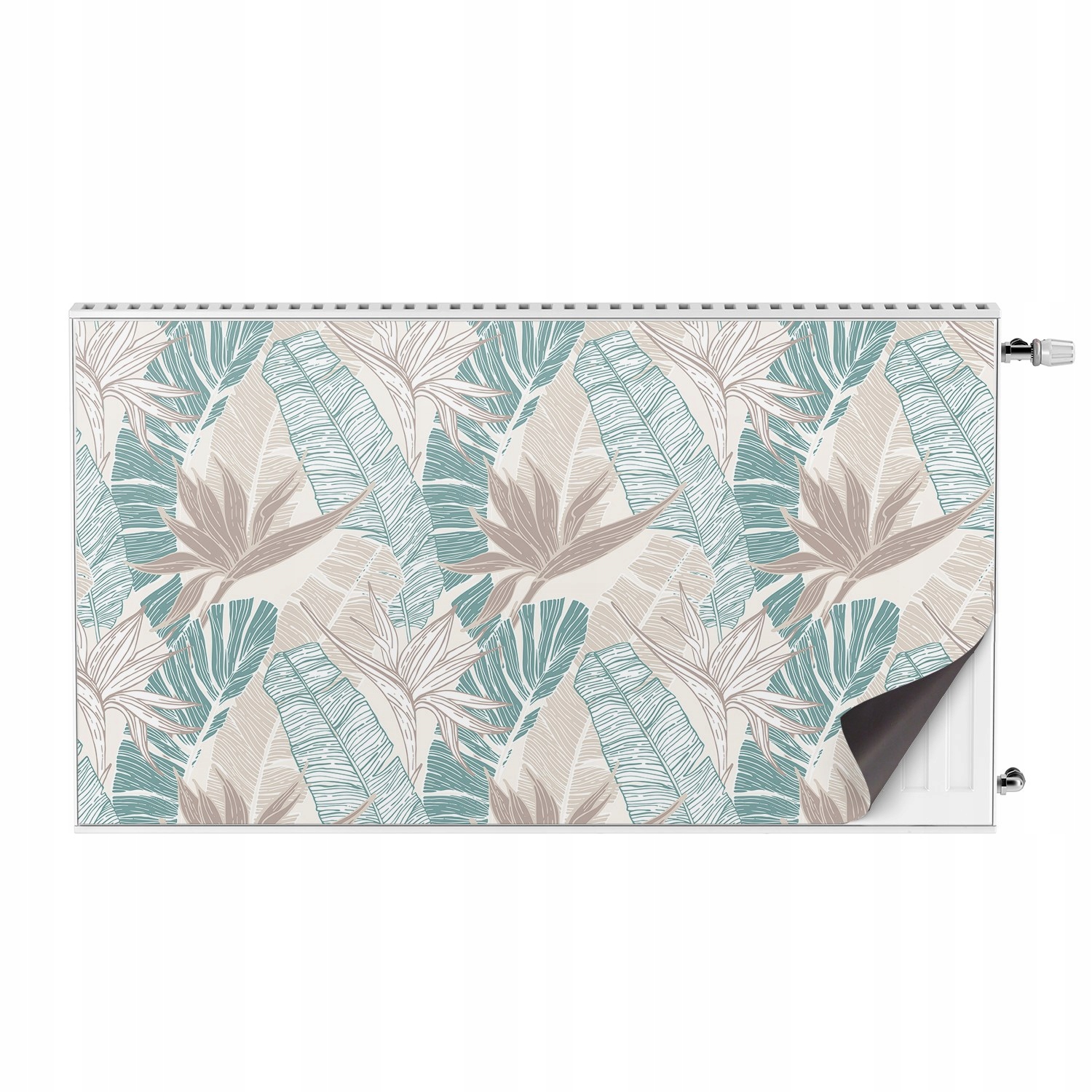 Potisk krytu na radiátor 110x60 Tropické listy