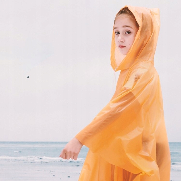 PŁASZCZ PRZECIWDESZCZOWY KIESZONKOWY PELERYNA NA DESZCZ BIWAK Marka bez marki