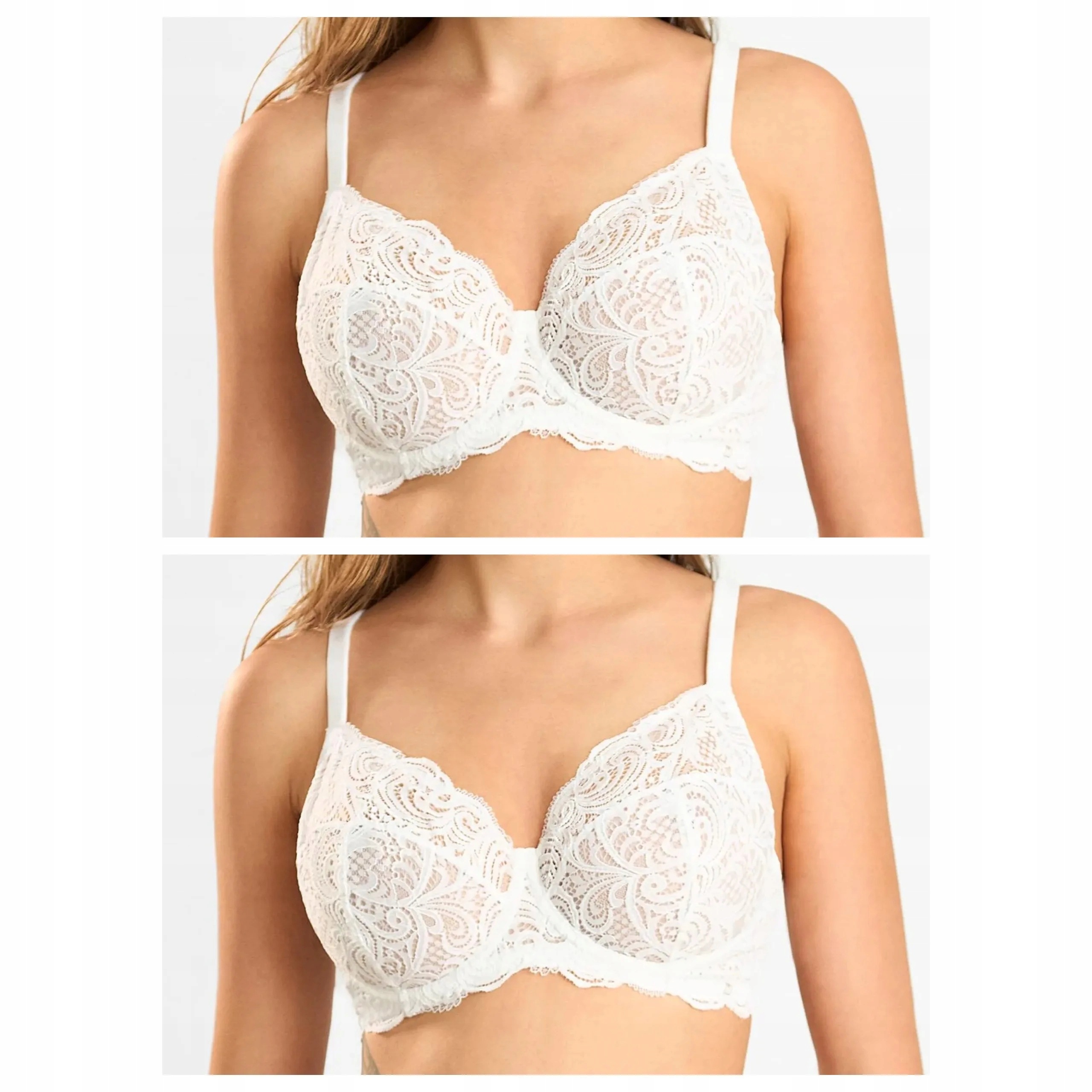 2x měkká krajková podprsenka Lormar Frizzante 136L bílá 75D