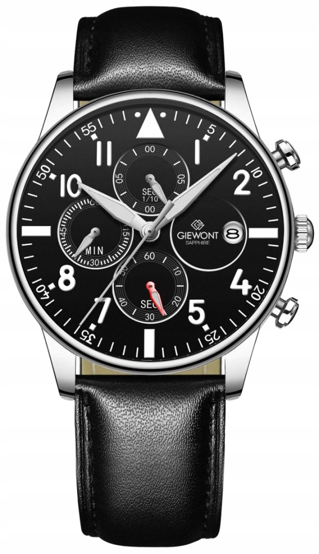 Pánské Hodinky Giewont Chronograph Sapphire Černostříbrné GW5630-A2
