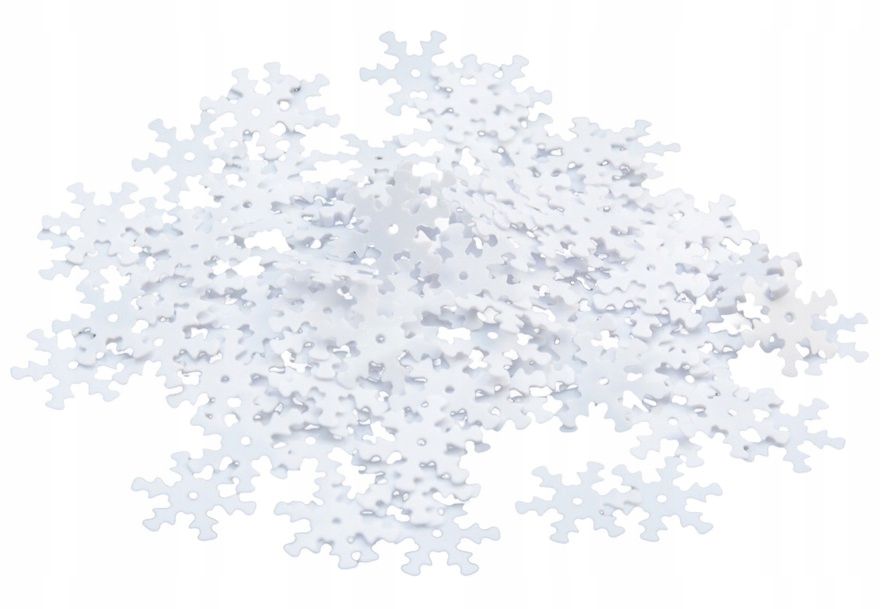 Cekiny Śnieżynki Konfetti Białe 15G 1,5x1,5 cm
