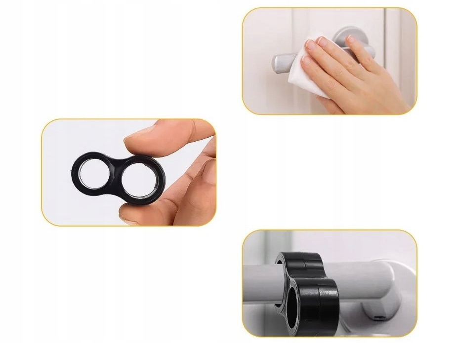 ODBOJNIK OGRANICZNIK SILIKONOWY NA KLAMKĘ DRZWI ODBÓJ OSŁONA CZARNY 1 szt Rodzaj nakładany