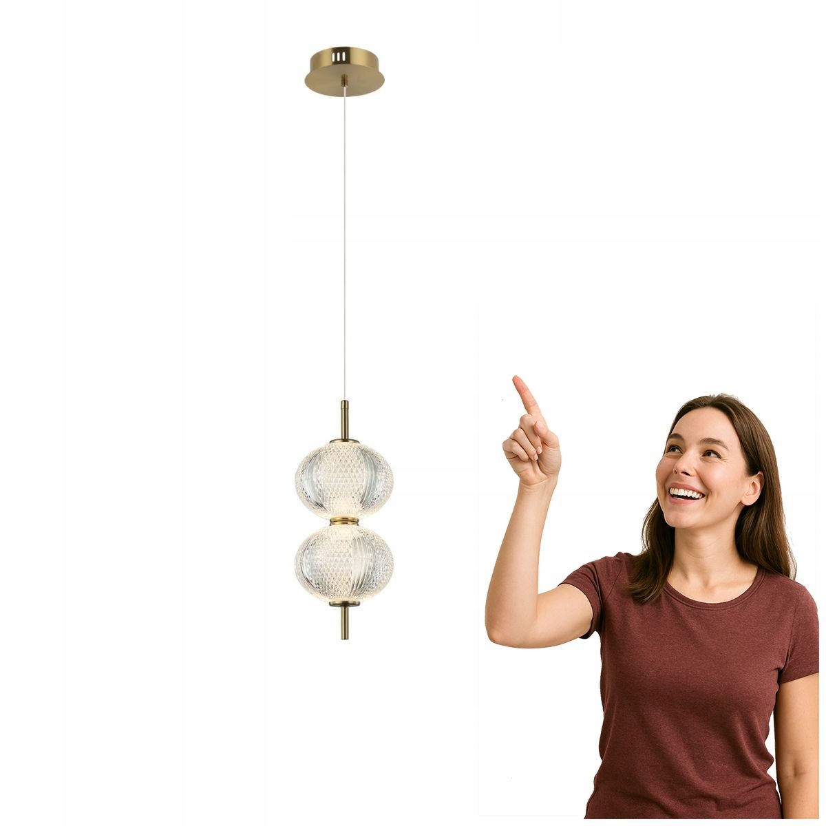 Závesná Led lampa 10W Lazie Mosadz & Akryl Italux