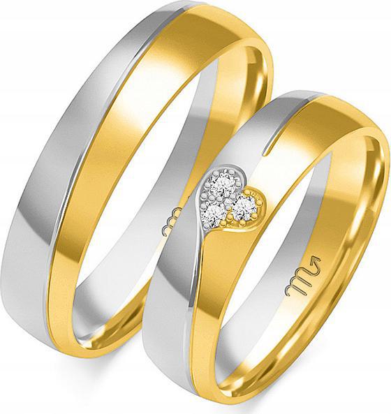 Zlatý snubní prsten moderní 585 vel. 14 15 16 pod gravírování pro ženy