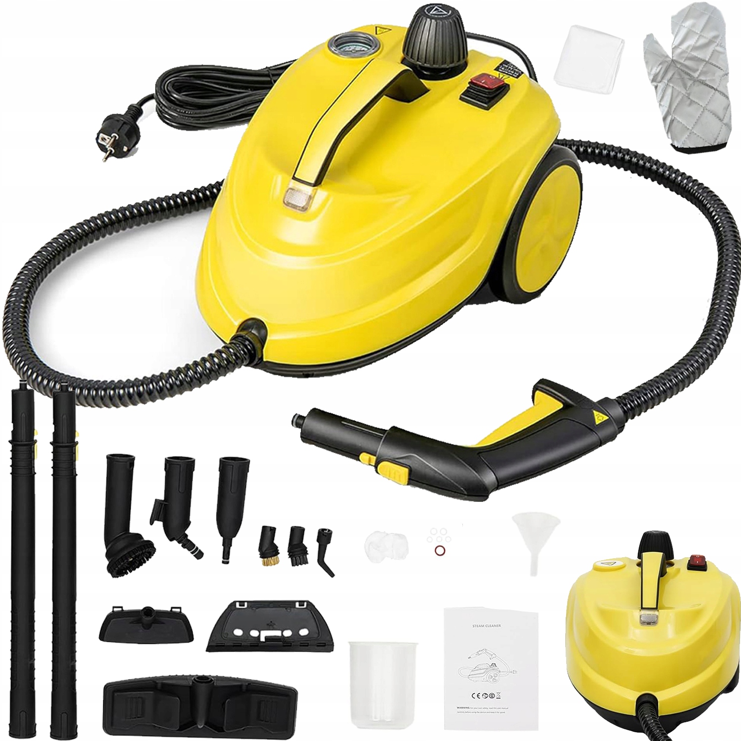 Czyścik Wielofunkcyjny Mop Parowy Myjka Parowa 2000W Akcesoria