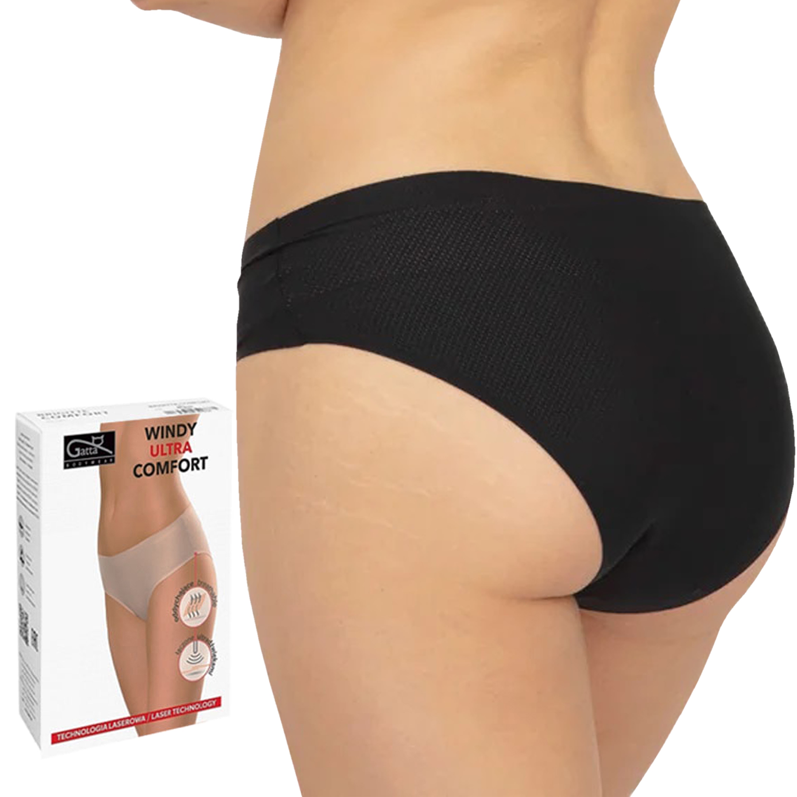 

Gatta Figi Windy Comfort, bezszwowe, Czarne, S