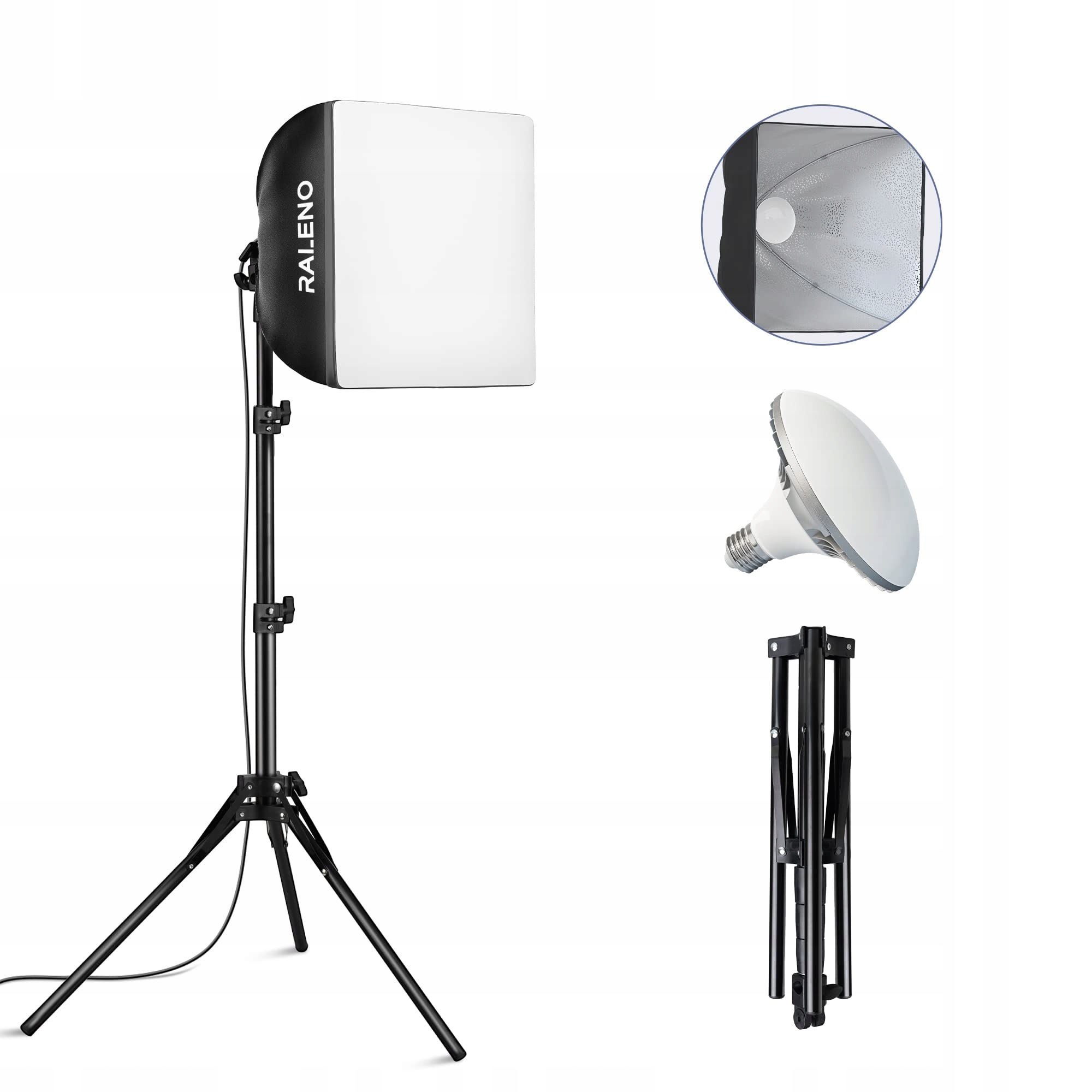 Raleno Softbox, sada pro Led fotografické studio 50 W, 40 x 40 cm