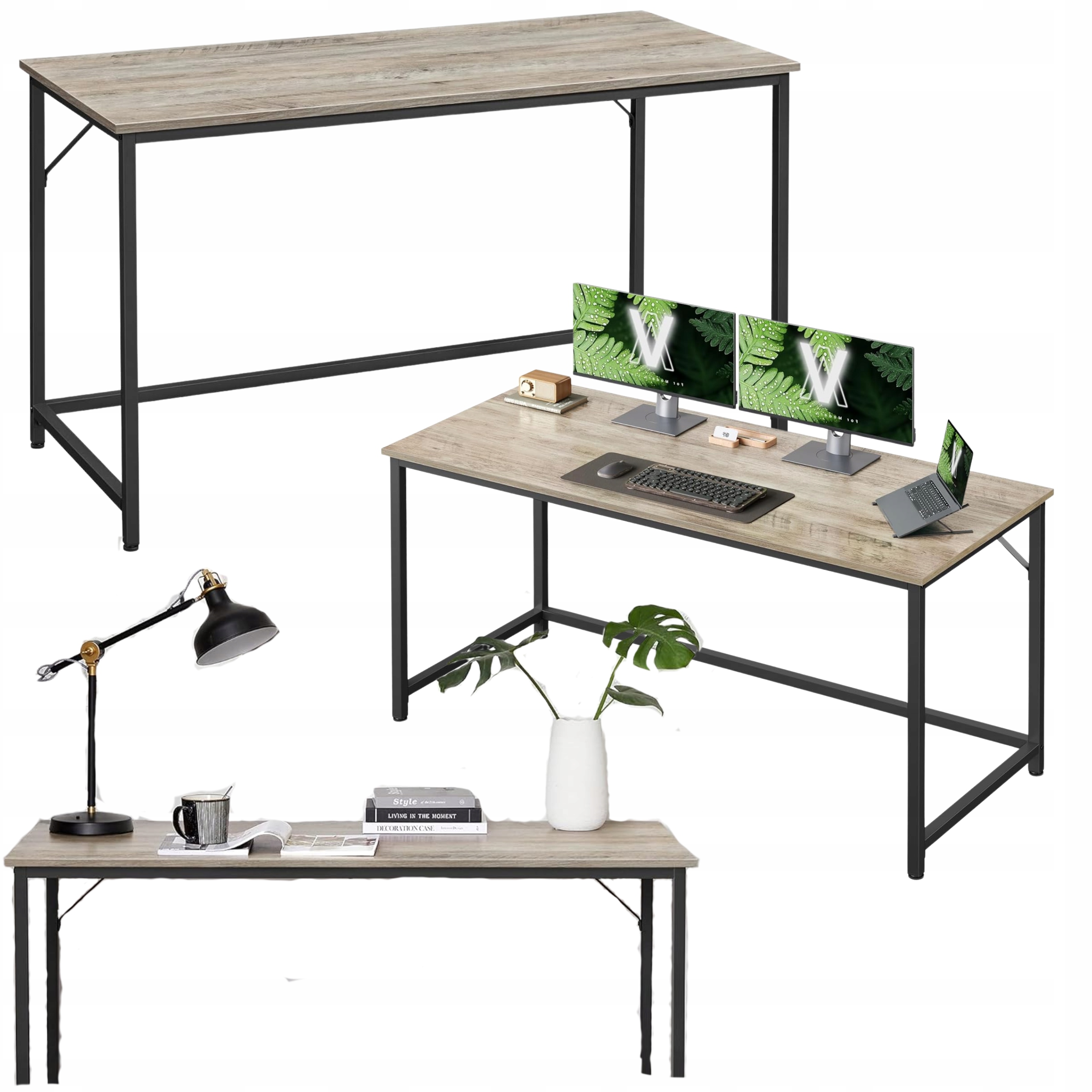 Počítačový stôl Loft Školský Metal Drevo Pracovný stôl Gaming Loft