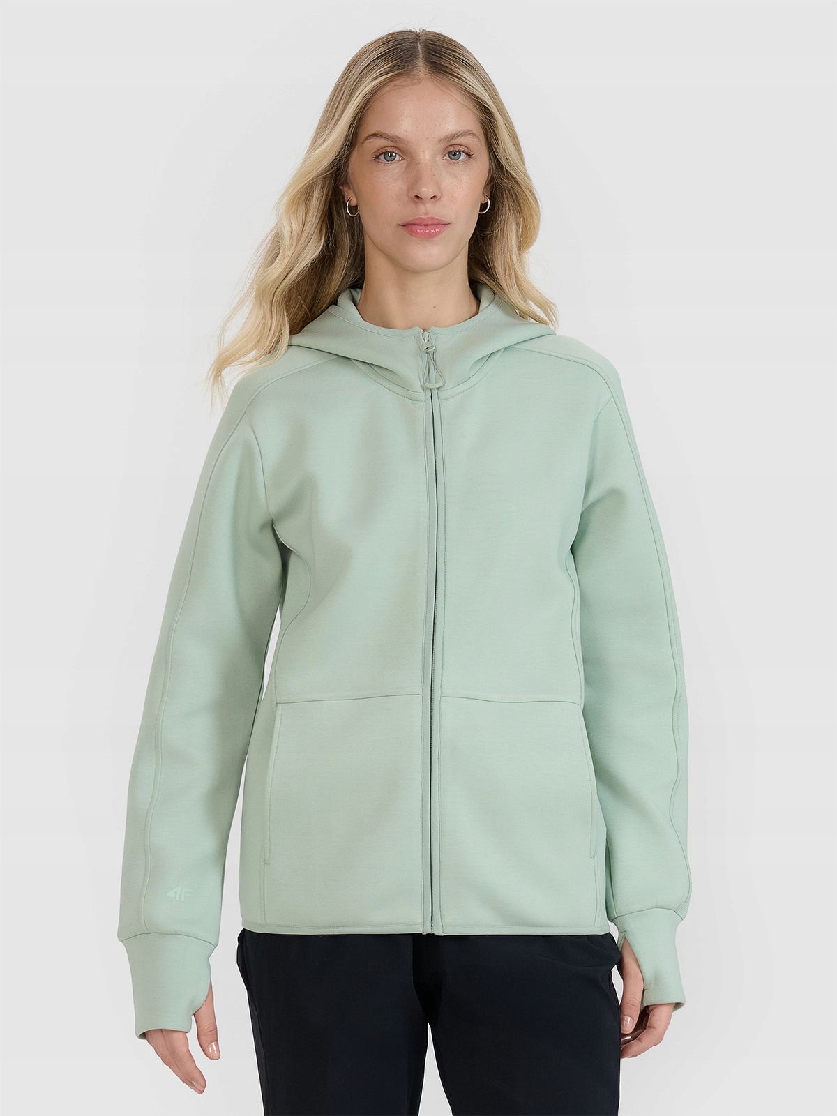 4F Tepláková mikina Tyrkysová S