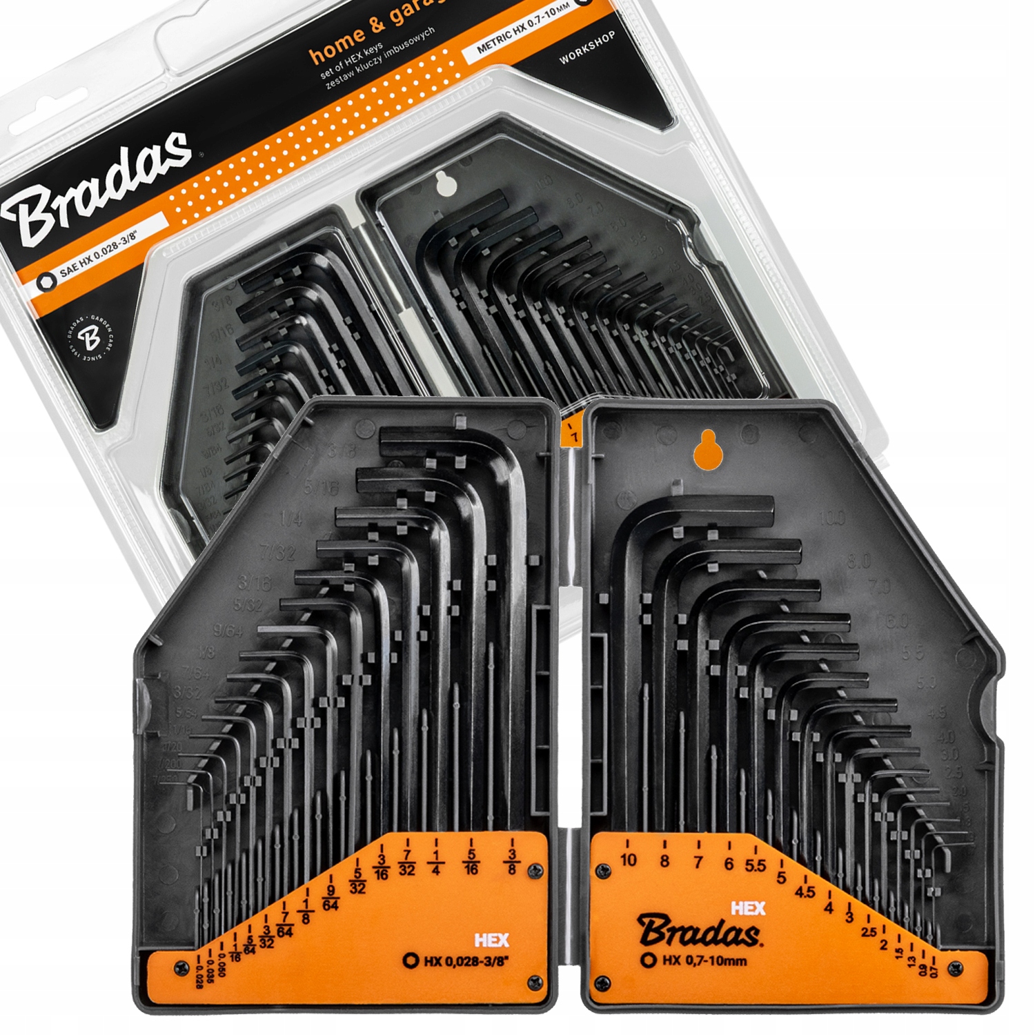 Zestaw kluczy imbusowych Hex metryczne i Sae 30 szt DIY-HKH41-LO/BOX