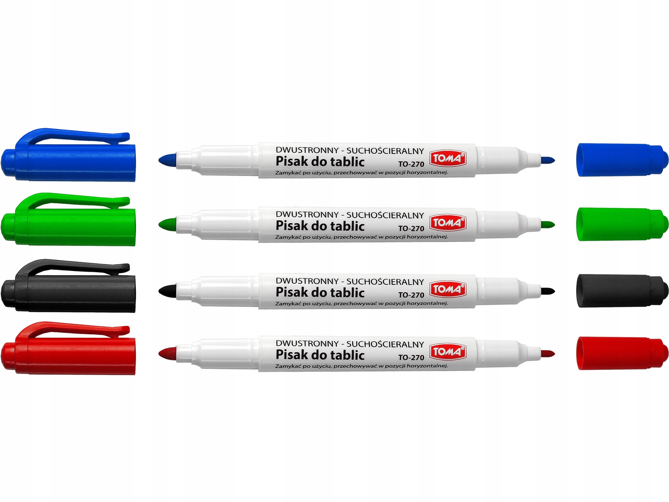 

Pisak białych tablic dwustronny Toma TO-270 4 szt