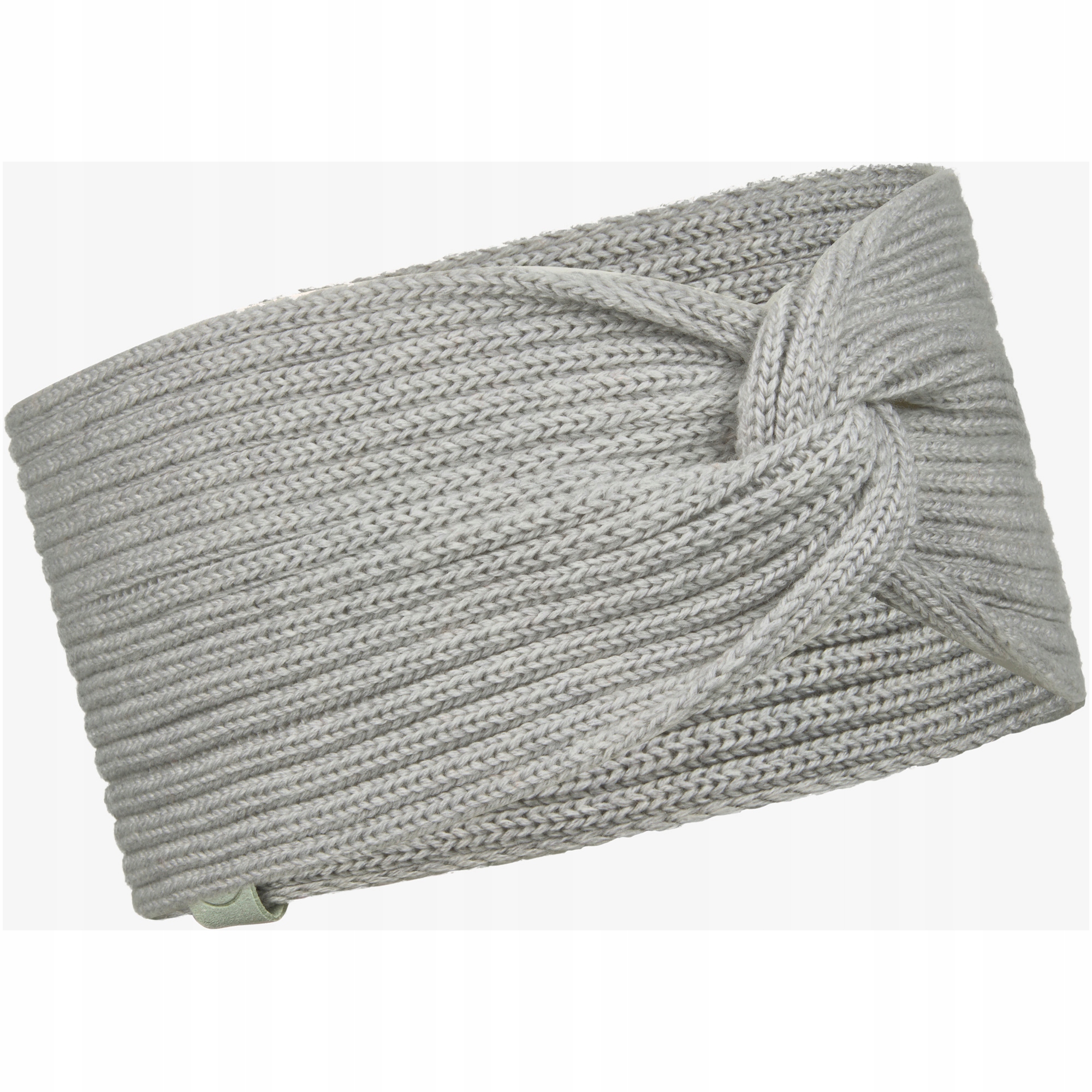 Buff Opaska na głowę z wełny Merino Knitted Headband kolor jasnoszary