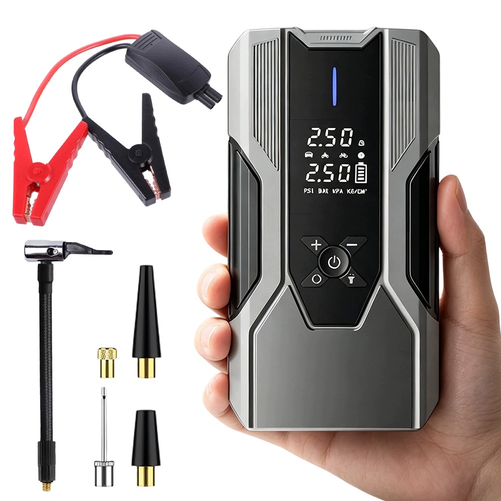 Jump Starter Startovací Booster Powerbanka Výkonná Svítilna Set 8000 mAh 12 V