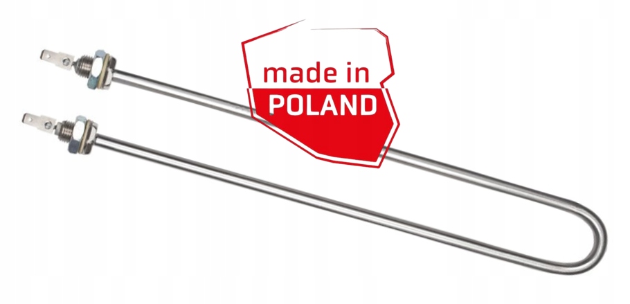 Ohřívač "u" pro bojler termy C.o. závit 2xM14 2000W polská kvalita