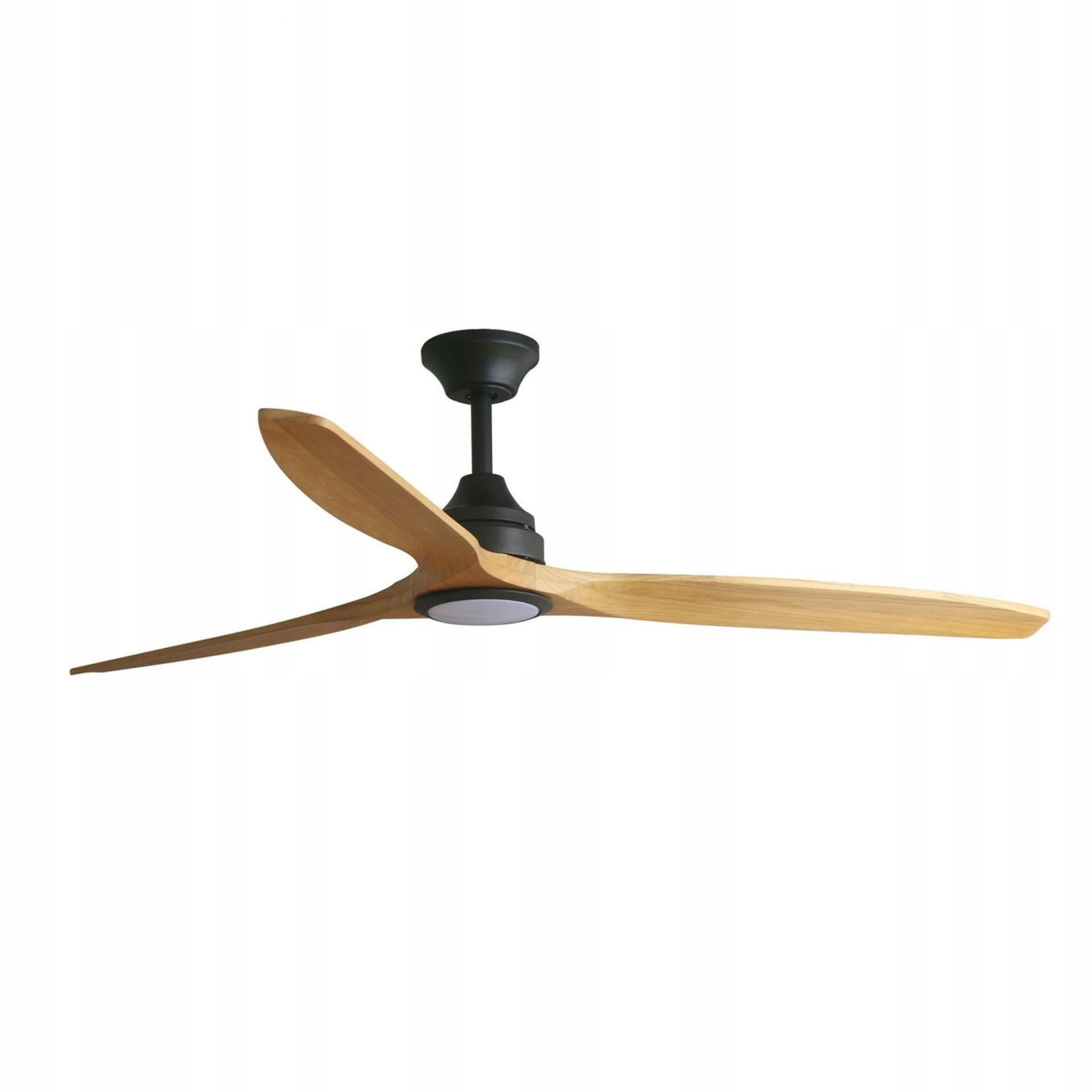 Stropný ventilátor Faro Alo L Led DC, čierna/drevo, diaľkové ovládanie, Cct