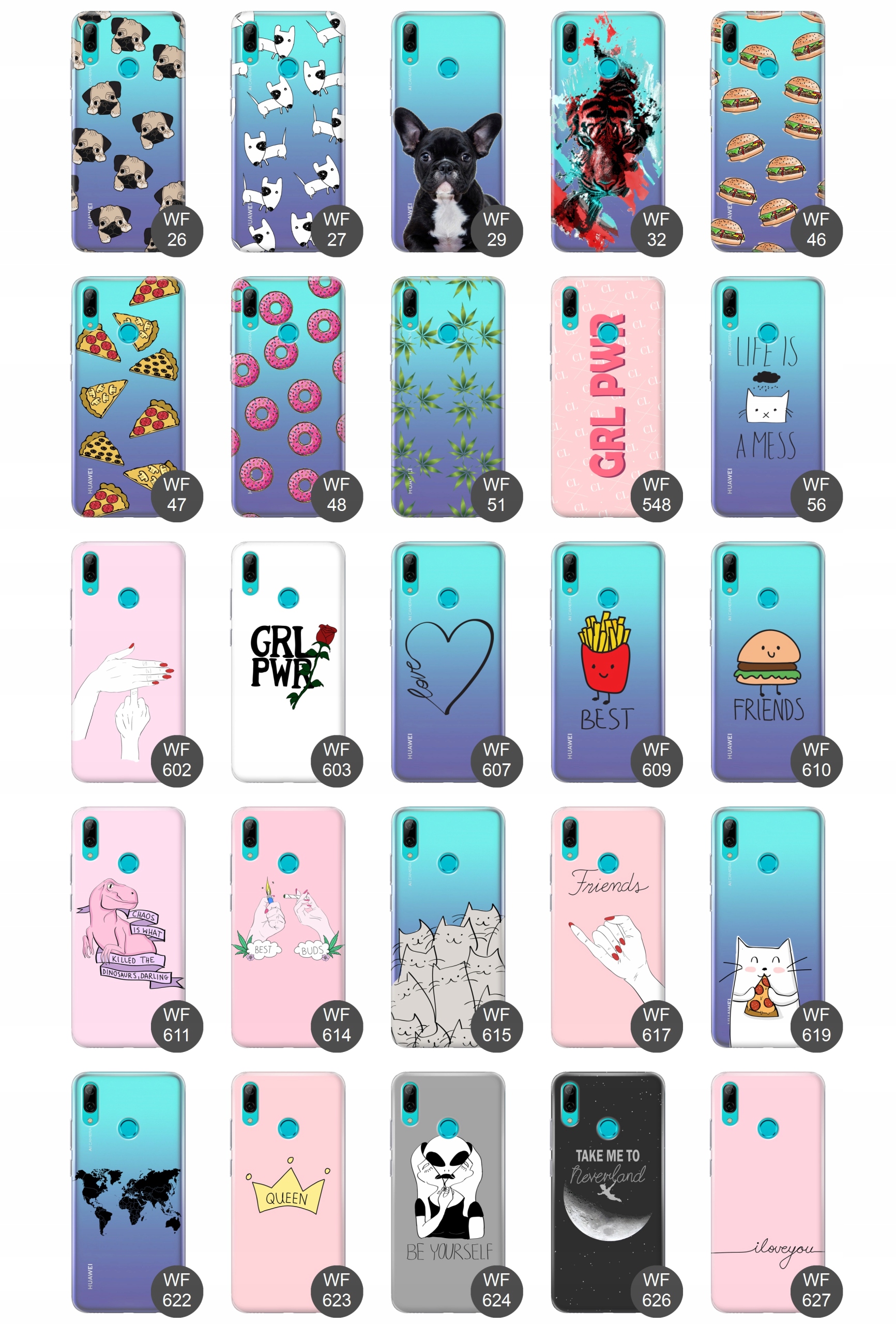 etui guma do Huawei P SMART 2019 case wzory