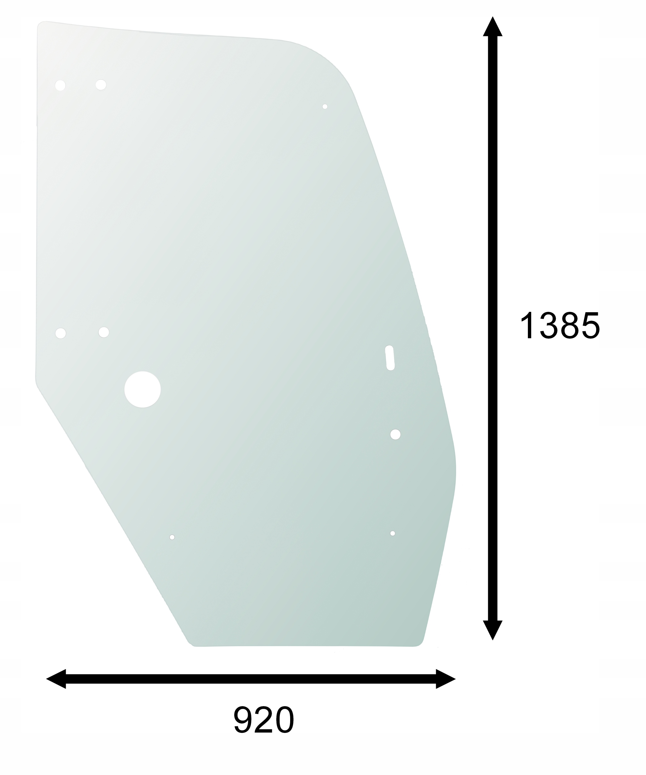 Скло двері ліве Taian TL2500