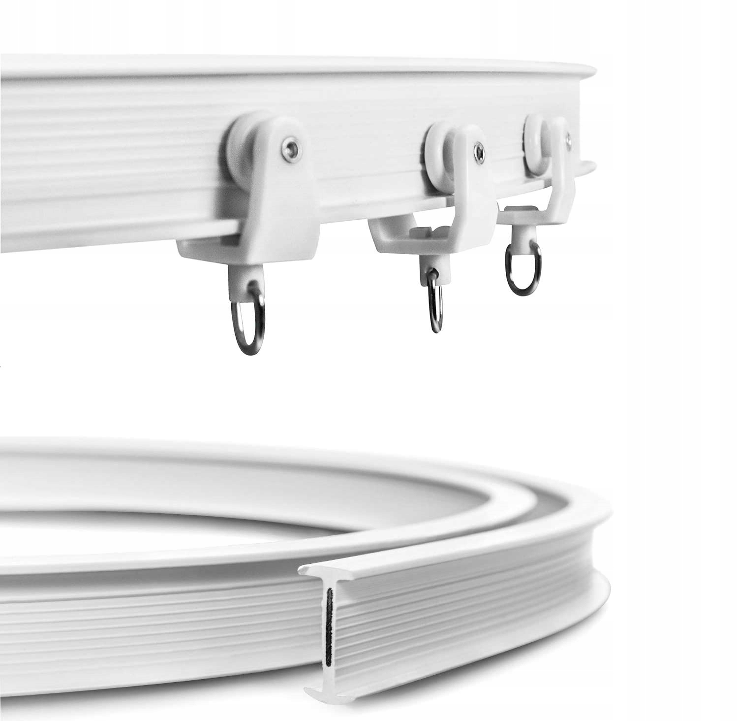 ELASTYCZNY KARNISZ SZYNA DO ZASŁON FIRAN 2m ZESTAW