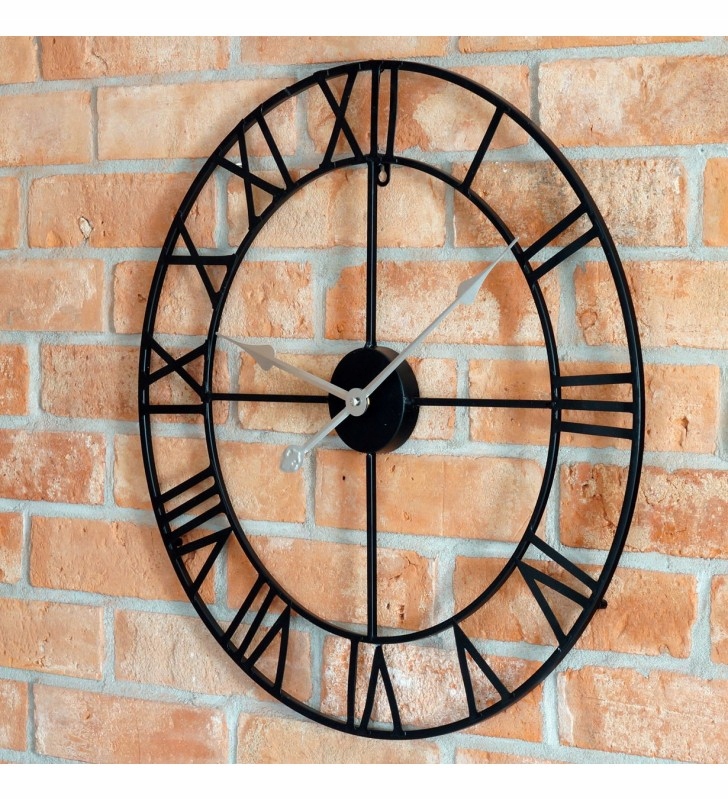 Metalowy zegar ścienny VINTAGE CICHY LOFT 58 cm Kod producenta Zegar Ścienny
